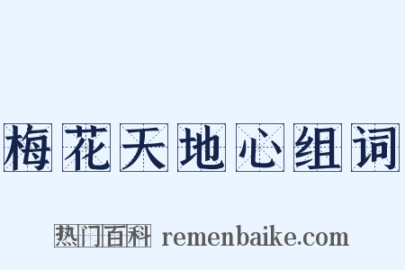 梅花天地心组词是什么意思的图片